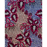 African Print Fabric/ Ankara - Pink, Purple, Light Brown 'Sacred Place', Per YARD or WHOLESALE