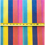 African Damask/ Metallic Jacquard/ Headtie, Gele Fabric - Pink, Red, Blue, Yellow ‘Rainbow Boss’, ~2 yards