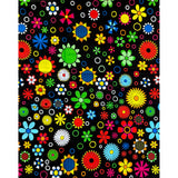 African Print Fabric/ Ankara - Multicolored 'Flower Power,’ YARD or WHOLESALE