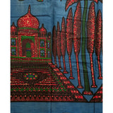 African Print Fabric/ Ankara - Green, Brown, Blue 'Jubilee Palace' Design, YARD or WHOLESALE