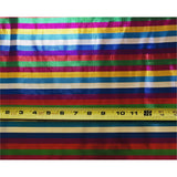 African Damask/ Metallic Jacquard/ Headtie, Gele Fabric - Silver, Red, Blue, Green, Purple ‘Rainbow Mini’, ~2 yards