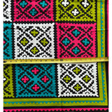 African Print Fabric/ Ankara - Green, Pink, Teal, White 'Zulu Pop', YARD or WHOLESALE
