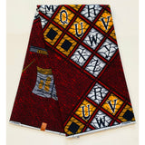 African Print Fabric/ Ankara - Red, Yellow, Blue 'School Days,’ YARD or WHOLESALE