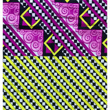 African Print Fabric/ Ankara - Purple, Pink, Yellow, Black 'Braid Shop Talk,’ YARD or WHOLESALE