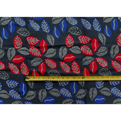 African Print Fabric/ Ankara - Blue, Red, White 'Karone Embellishment' Design, YARD or WHOLESALE