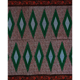 African Print Fabric/Ankara - Brown, Green "Obayemi," YARD or WHOLESALE