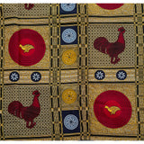 African Print Fabric/ Ankara - Marigold, Red, Navy 'Learn to Soar', YARD or WHOLESALE