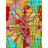 African Print Fabric/ Ankara - Aqua Green, Pink, Red, Yellow 'Sensational Love' Design, YARD or WHOLESALE