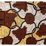 African Print Fabric/ Ankara - Brown, Coral, Orange, 'Ezana Loves,' YARD or WHOLESALE
